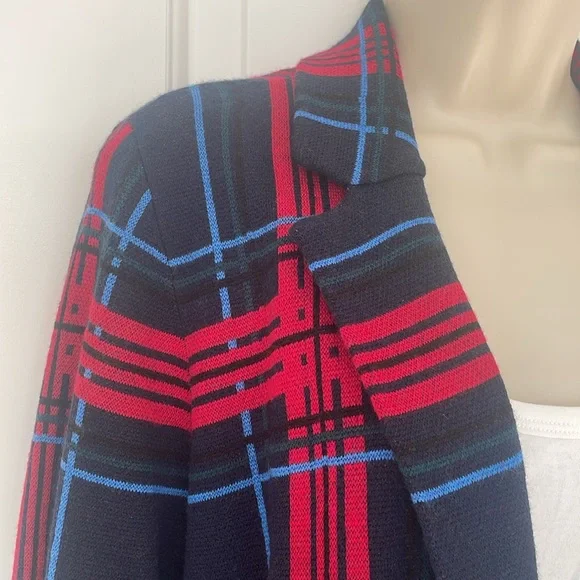 Talbots, NWOT, size small. Plaid Open Front Cardigan - Picture 2 of 7